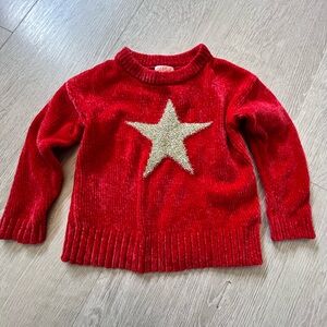 Girls red sweater size 4
